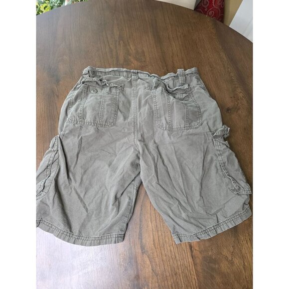 Mens RP Active Cargo Shorts Size 34 Olive Green With Pockets & Belt Loops Cotton - Picture 10 of 12